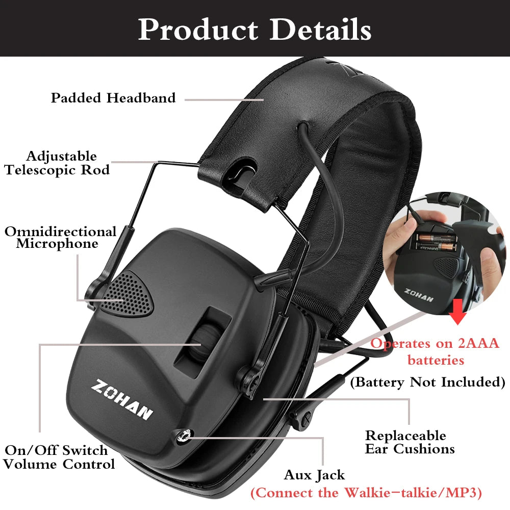 Electronic Shooting Tactical Headset